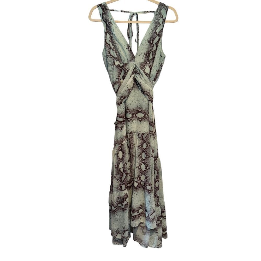 Vici The Move Like Mamba Snake Print Boho Maxi Dress Women's Size Small - Picture 6 of 10